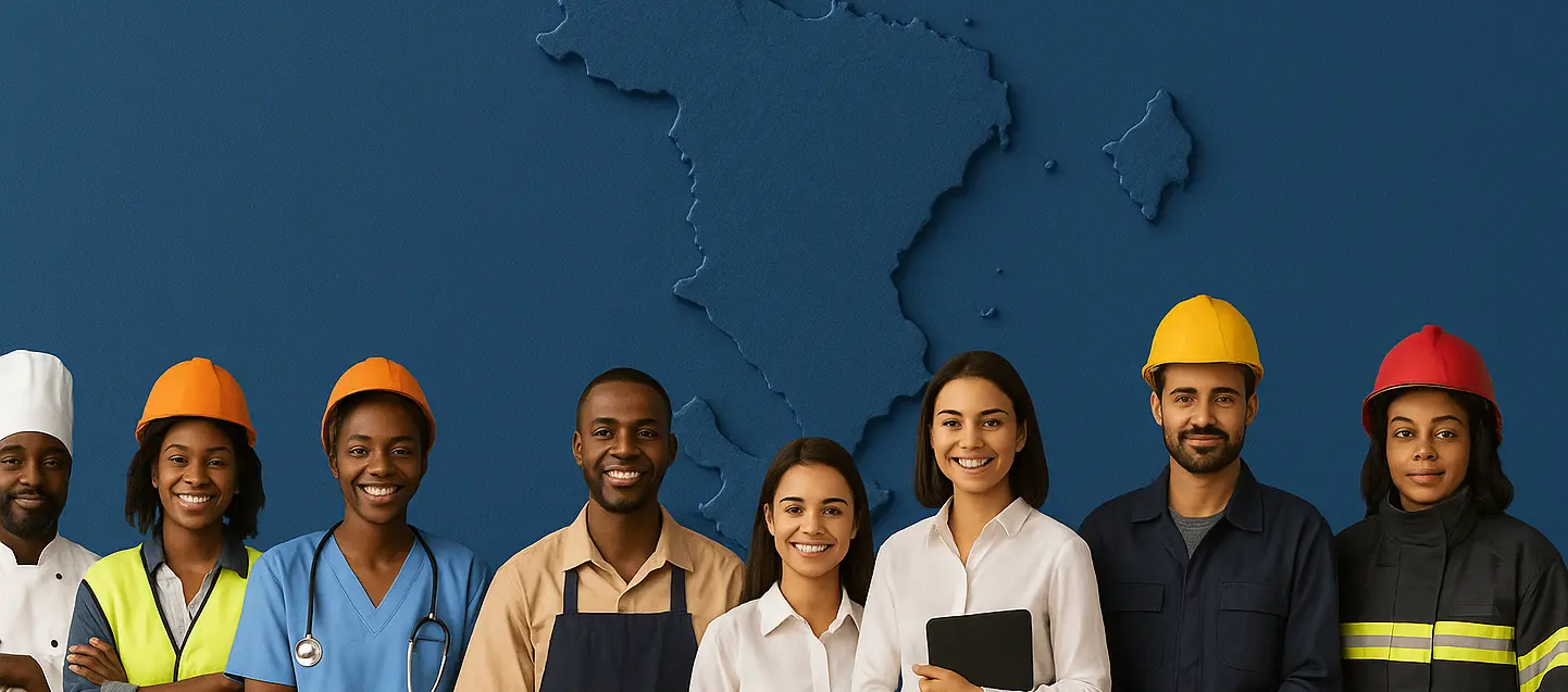 Professionnels de Mayotte représentant différents métiers